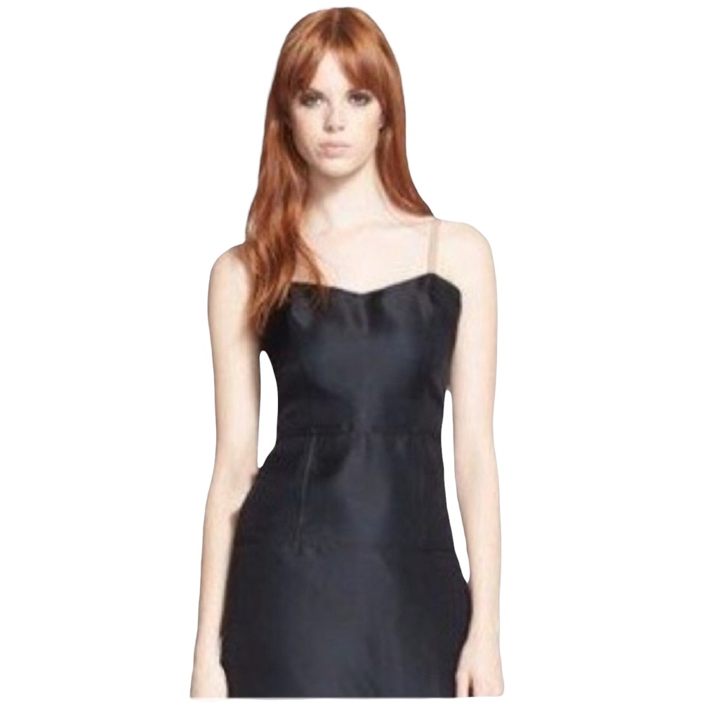 new MBMJ Marc by Marc Jacobs ❉ Silk Sheer Layer Midi Cocktail Dress ❉ Black ❉ 6 - Picture 7 of 17